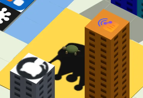 The tortoise sitting on the Throne tile