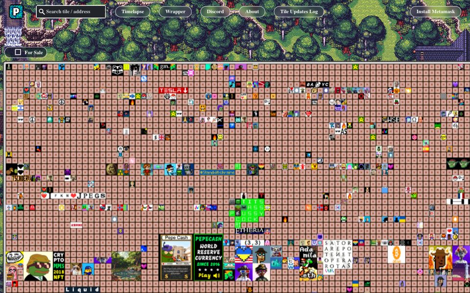 Screenshot of pixelmap.io (October 2026)