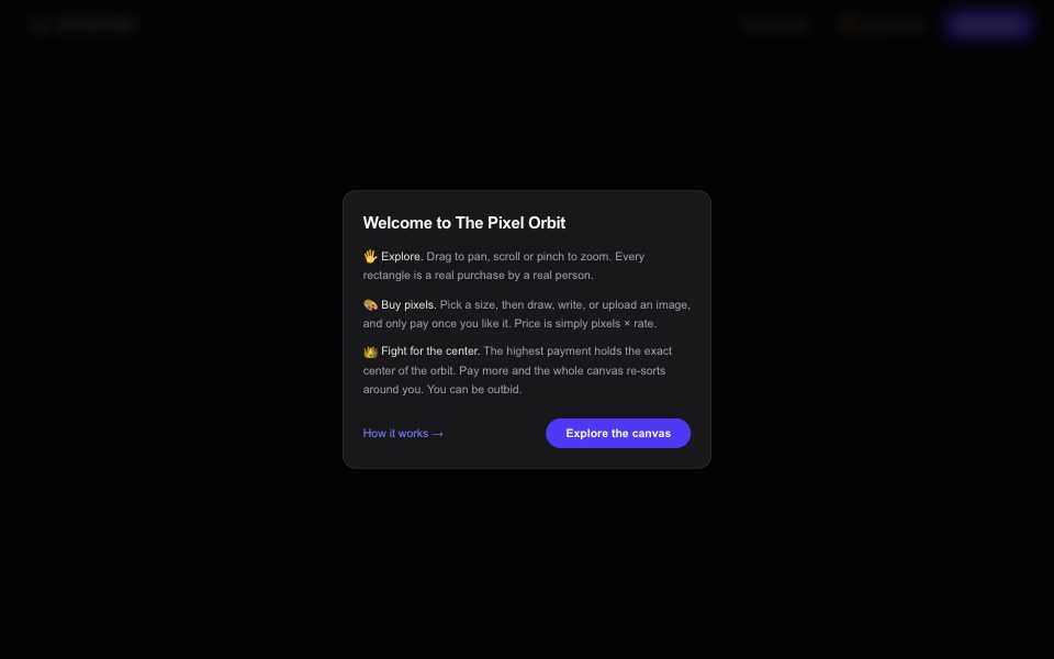 Screenshot of thepixelorbit.com (October 2026)